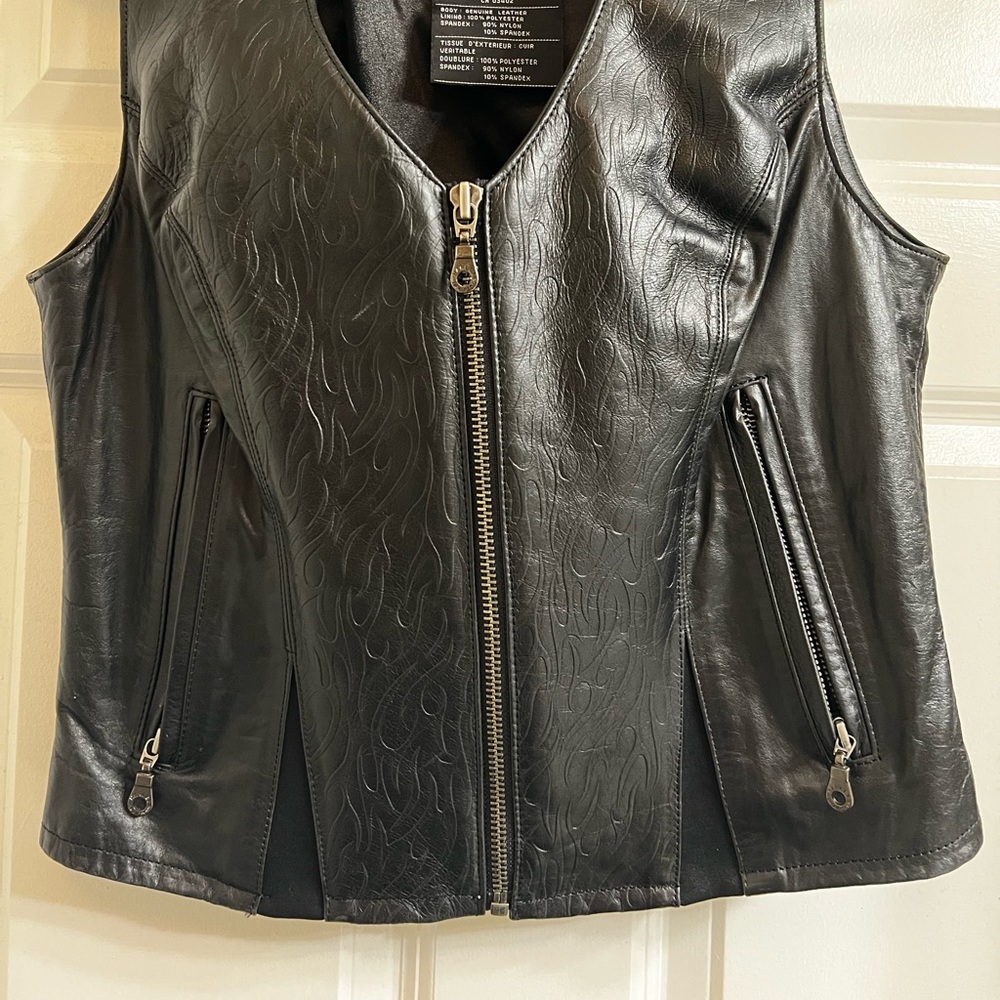 Leather Harley Davidson vest